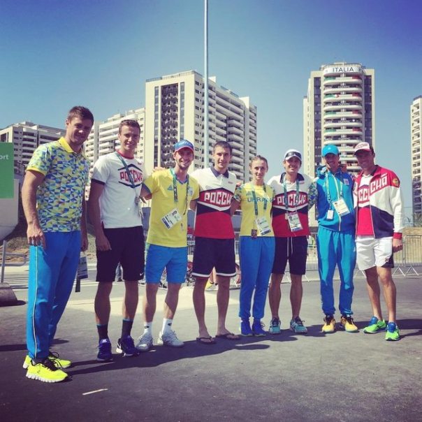 Russian &amp; Ukrainian athletes together in Rio
